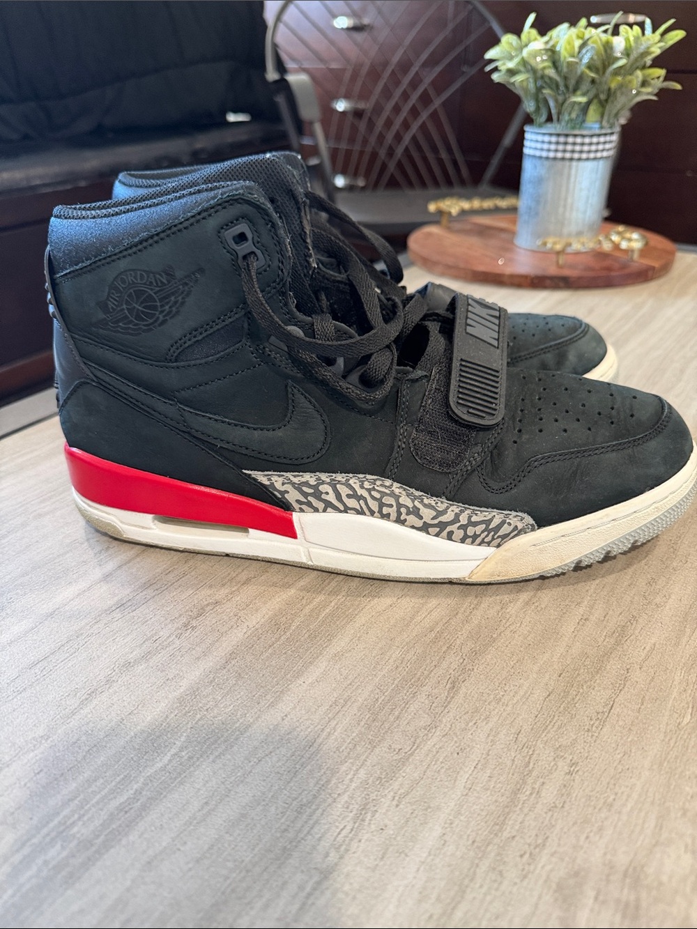 Nike Men’s Black High-Top Sneakers with White Sole